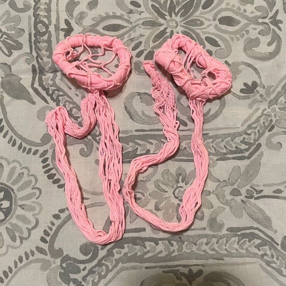 Pink Thigh High Fishnets - Picture 2 of 2